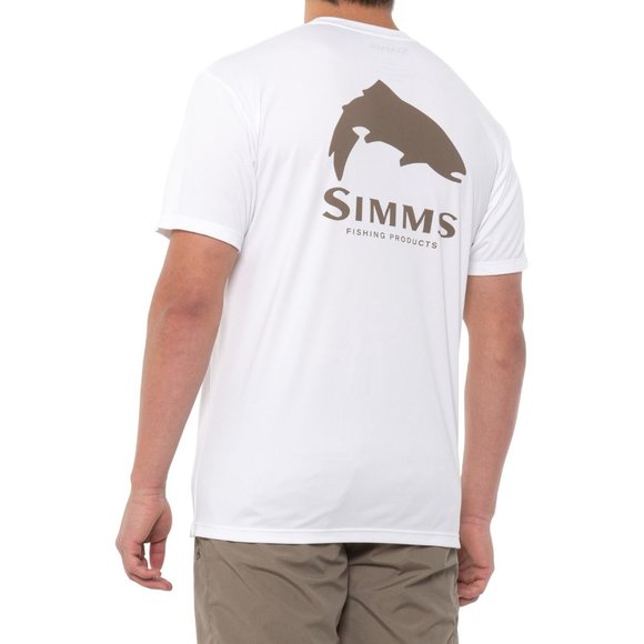 Simms Shirts Simms Trout Tech Fishing Tshirt Upf 5 Short Sleeve Men